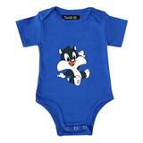 Body Bebe Silvestre Manga Corta Azul