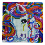 Kit Pintura Por Diamantes Cuadro Con Atril 20x20 Pony