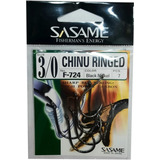 Anzuelo Sasame Cinu Ringed Nº3/0  Black Nickel Japón