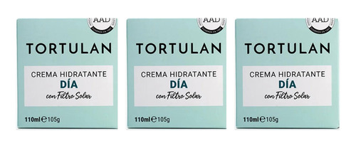 Crema Hidratante Con Filtro Solar Tortulan 110 Ml X 3 Uni.