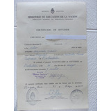 6921- Certificado Usado Estudios Bariloche Año 1954