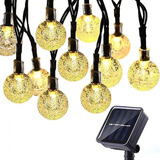 Guirnalda Solar Hada Deco 20 Led Boda 5 Mtrs Calido/d032n