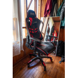 Silla Gamer Escritorio Ergonómica Negra Roja Levo