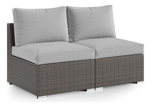 Wisteria Lane Sofa De 2 Piezas Sin Brazos Para Patio, Mueble