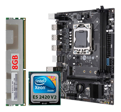 Kit Placa Mãe Gamer X79 Lga 1356 1x8gb Ram Ddr3 Xeon E5 2420