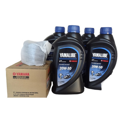 Kit Filtro Óleo+óleo P/ Motor Jet Ski Yamaha Vx 1100cc 4t