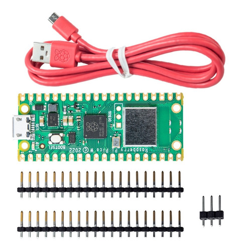Kit Raspberry Pi Pico W Headers Rp2040 Cable Usb Oficial
