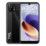 Twl F1x Teléfonos Dual Sim Auriculares De Regalo 2gb Ram+16gb 6.53 Pulgadas Hd Con Desbloqueo Facial Android 10 Negro Smartphone 3500mah