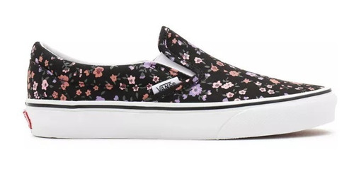 Zapatillas Vans Modelo Slip On Negro Floral Exclusiva Mujer