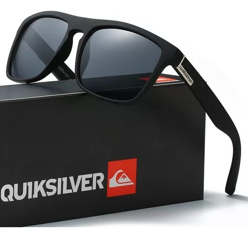 Óculos Quiksilver Uv400 Preto Luxo Kit Completo 