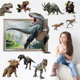 Pegatinas De Pared De Dinosaurio 3d, Pegatinas De Dinosaurio