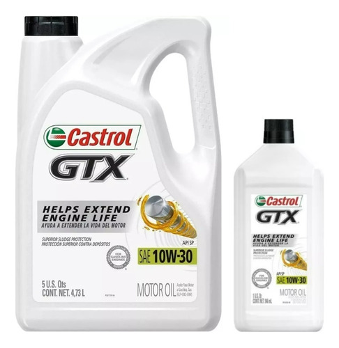 Aceite Multigrado Castrol 10w30 Gtx 6lts