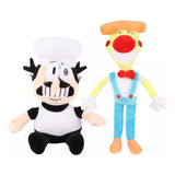 Aa 2pcs/set Pizza Tower Pizza Head Chef Peluche Muñeca