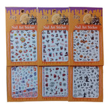 6 Stickers Uñas Halloween Día De Muertos Decoración D