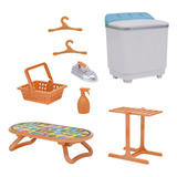 ' Mini Muebles De Lavandería, Juguete De Simulación, Kit De