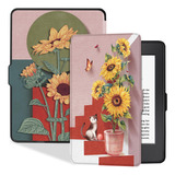 Funda Para Kindle Paperwhite 5ta 6ta 7ma Gen Slim Sunflower