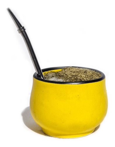 Matera Argentina Ceramica Yerba Mate, Te, Tisanas, Popote