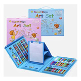  208 Piezas De Arte Para Niños Kit Set De Dibujo Portátil 