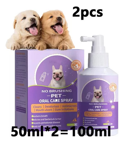 Cepillo De Dientes En Aerosol Pet Clean Para Perros Y Gatos,