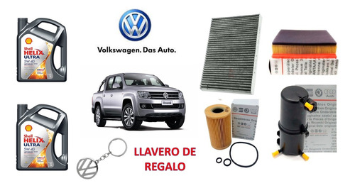 Kit 4 Filtros Originales Aceite Shell 5w40 Vw Amarok 2010/14