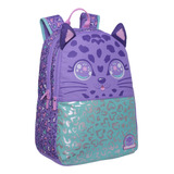 Mochila Infantil Sunny Gato Corazon Rosado Head