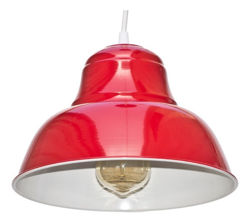 Lámpara Colgante Vintage Roja 25cm.