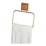 Suporte Porta Toalha Rosto Argola Ventosa Banheiro Rose Gold