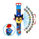 Reloj Proyector Infantil Con 24 Figuras Paw Patrol Patrulla