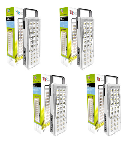 Pack X 4 Luces Luz De Emergencia 30 Leds Slt 15hrs Autono