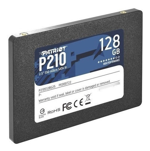 Ssd 128gb 2.5  Patriot Sata 3 500mb/s Leit - 400mb/s Grav 12