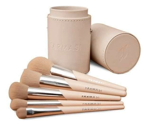 Brochas De Viaje Set Mini Brochas Para Maquillaje Farmasi Color Beige