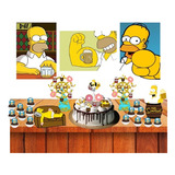 Kit Festa Homer Simpsons Decoração Topo De Bolo + Brinde Top