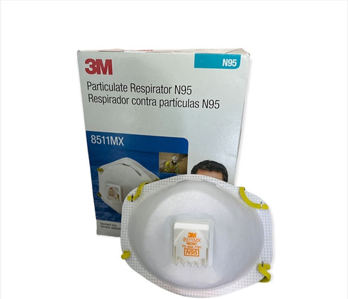 Mascarilla N95 De 3m 8511 Con Valvula, Caja Con 10 Piezas