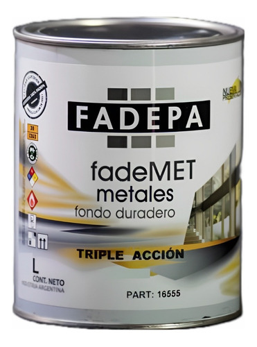 Esmalte Antióxido Convertidor Triple Acción 4 Lts Fadepa