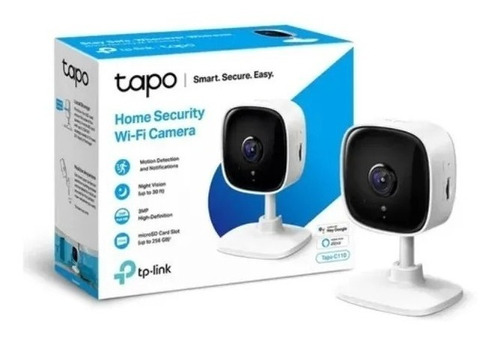 Câmera Segurança Tp-link Tapo C110 Smart 3mp Cor Branco