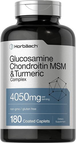Horbaach | Glucosamine Chondroitin Msm & Turmeric | 180 Caps