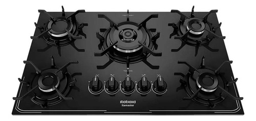 Cooktop 5 Bocas Itatiaia Itamaster Gás Tripla Preto Bivolt