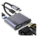 Adaptador Multipuerto Hub Usb-c3.1 A Usbc Vga Hdmi 4k Usb3.0