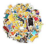 Los Simpsons - Set De 50 Stickers / Calcomanias