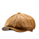 Cuero Genuino Periódico Gorra Hombre Sombrero De Cuero Real