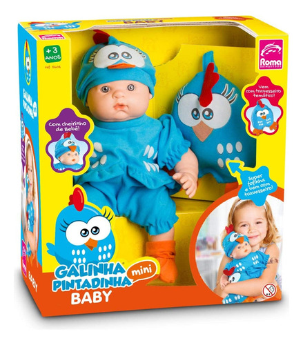 Brinquedo Boneca Galinha Pintadinha Mini Baby 5604 - Roma