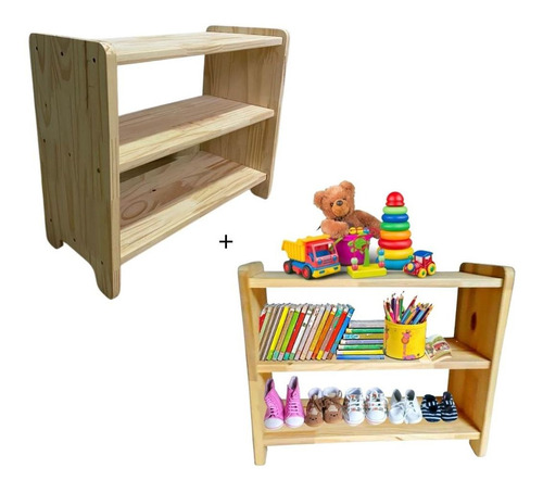 Estante Organizadora Brinquedos Montessori Infantil Ou Hall