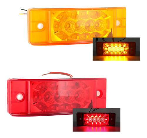 Plafon 16 Led Rectangular Camión Tráiler Estrobo 12-24v | MercadoLibre