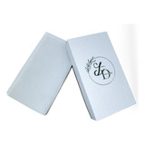 50 Cajas De Cartón Joyería Con Logo Modelo P 