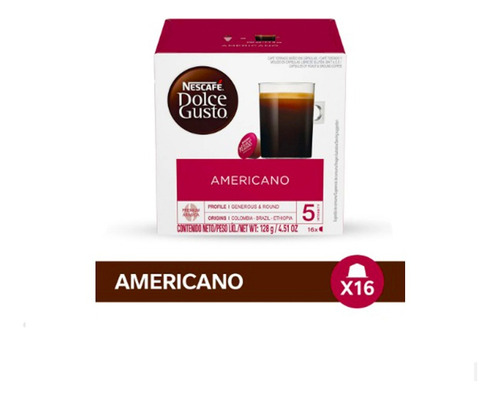 Cápsulas Dolce Gusto Americano X16