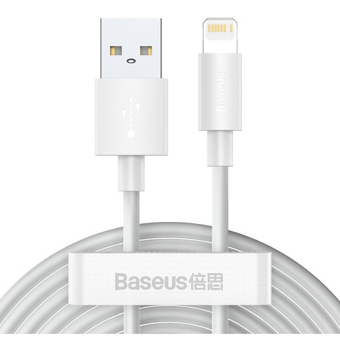 Baseus Cable Usb Para iPhone 2.4 A 1.5m 2 Piezas  Blanco 