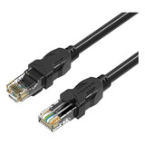 Cable De Red Vention Cat6 Certificado - 40 Metros - Premium Patch Cord - Blindado Reforzado - Utp Rj45 Ethernet 1000 Mbps - 250 Mhz - Cobre - Pc - Notebook - Servidores - Negro - Ibbbv