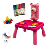 Mesa Projetora Infantil De Desenho Brinquedo Criativo 4 Em 1