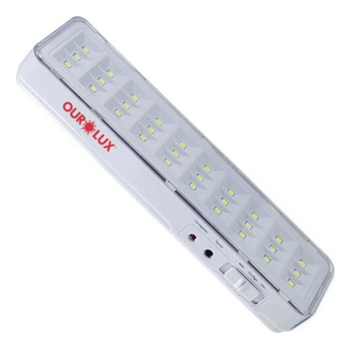 Luminária De Emergência 30 Leds Bivolt 110/220 Dura 6 Horas