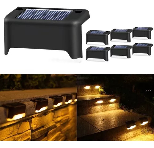 Kit De 16 Lámparas Led Solares Para Camino, Escalera, Jardín